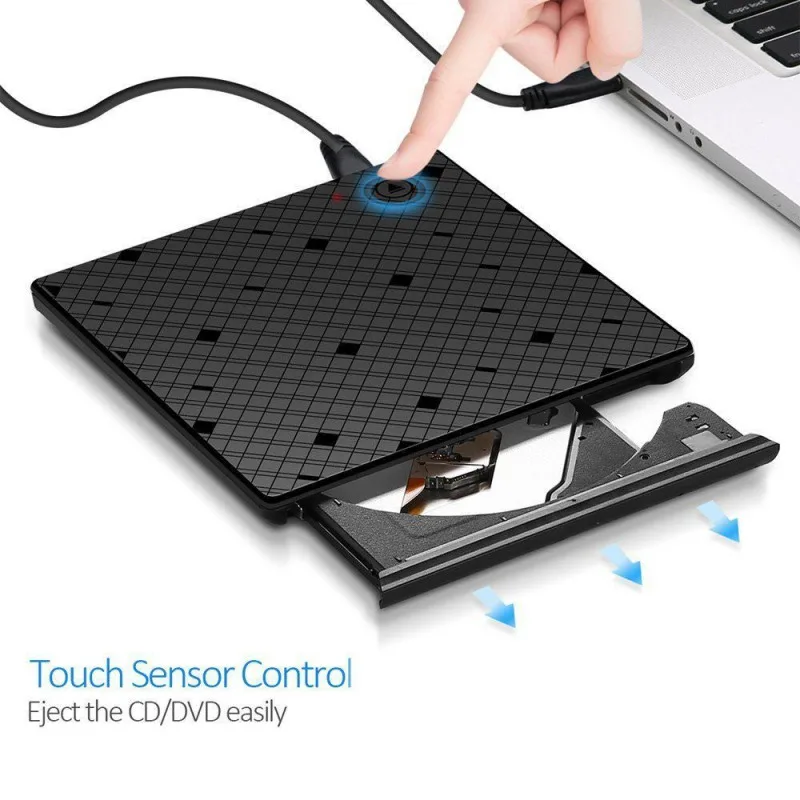  External DVD ROM USB 3.0 CD DVD Rewriter Burner Reader for Laptop PC MAC Mobile Recorder Computer/O