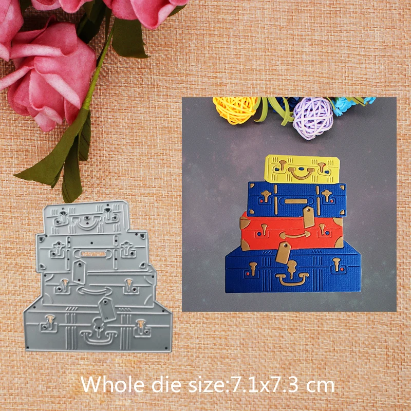 

Vintage Suitcase Stack Metal Cutting Dies Stencil for DIY Scrapbooking Photo Album Embossing Paper Card Decorative