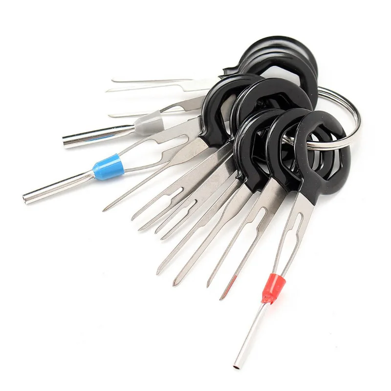 

11Pcs/Set Terminal Removal Tools Electrical Wiring Crimp Connector Set Key Pin Car Extractor Kit for Car Plug key Repair Tool