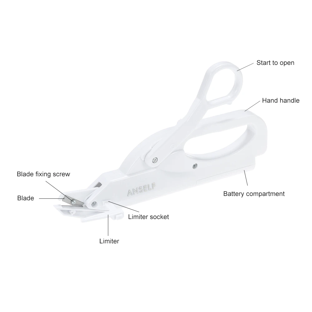 Многофункциональные электрические автоматические ножницы, безопасные ручные электрические ножницы на батарейках для ткани