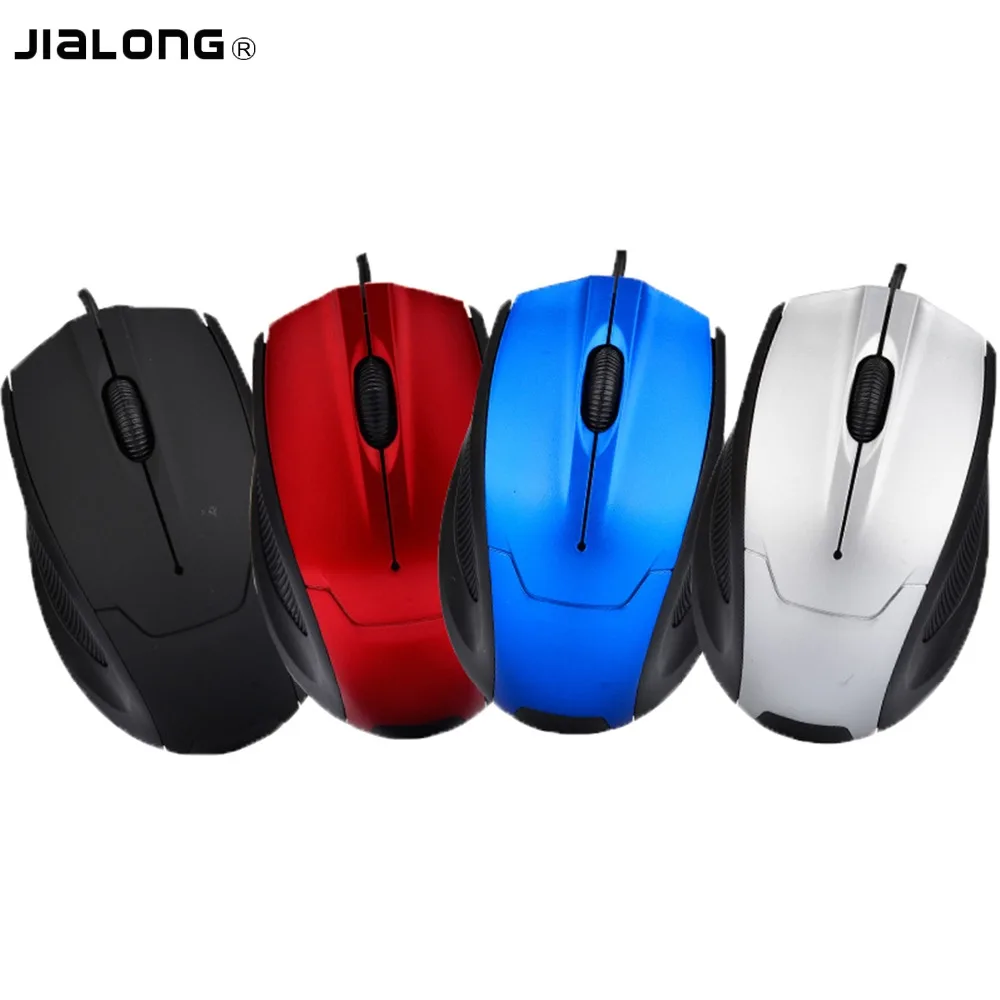 JiaLonG 1000DPI 3 Button Wired Gaming Mouse USB Optical Wired Mouse Home Office Computer Mouse For Pro Laptop Desktop Video Game