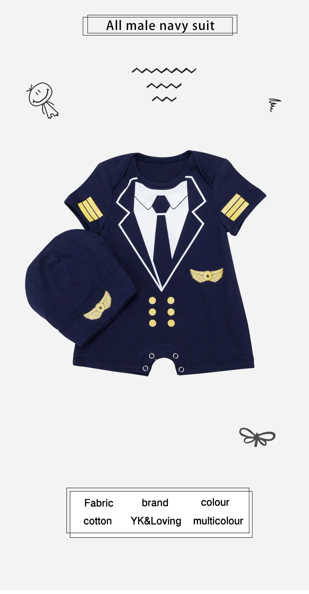 Baby Boys, conjunto de roupas recém-nascidas macacões