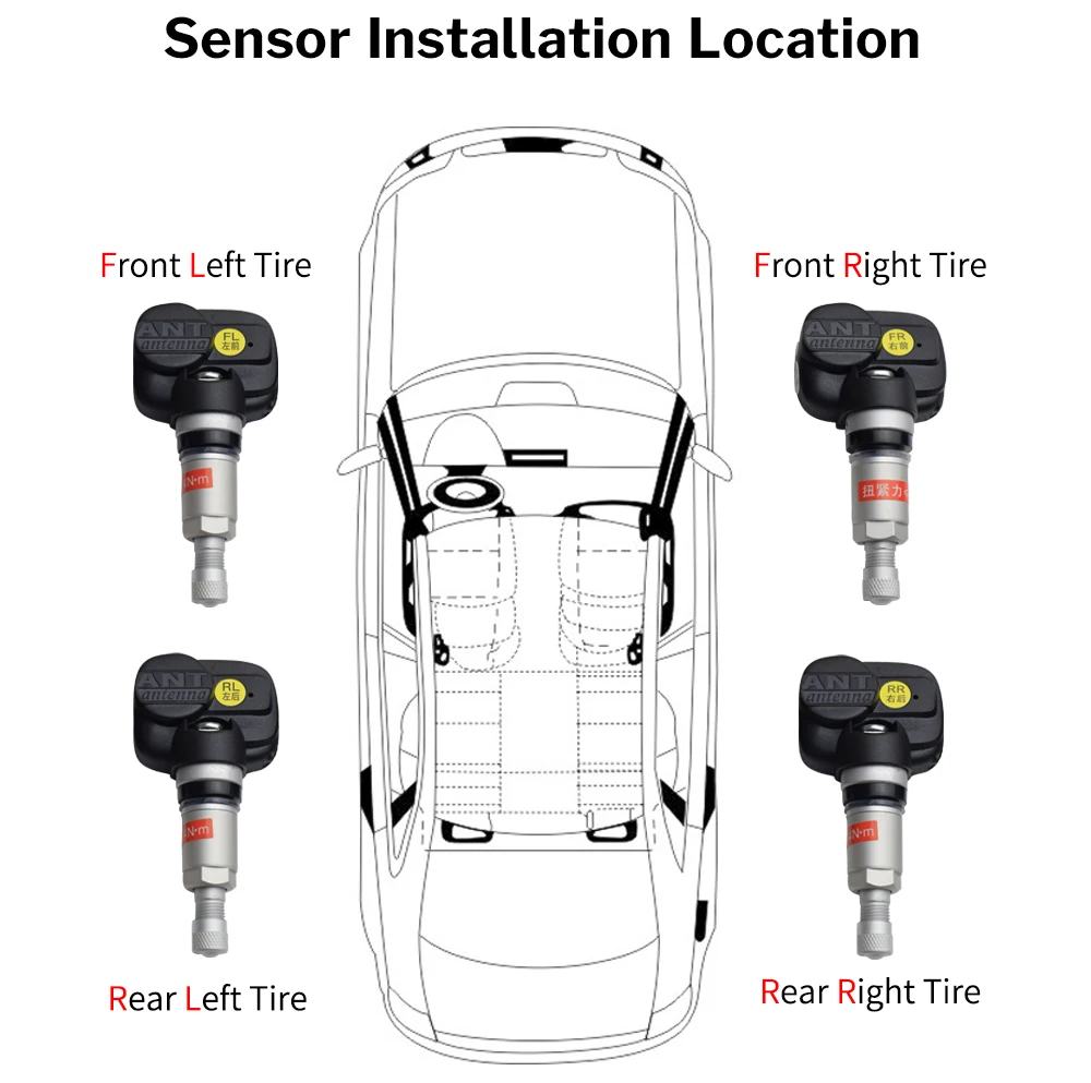 Система мониторинга давления в шинах TPMS датчик солнечной безопасности автомобиля умный контроль шин беспроводной 4 колеса внутренняя и внешняя датчик s