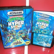 Черепашки-ниндзя Hyper Stone Heist US чехол с коробкой и руководством для игровой консоли MegaDrive 16 bit MD card