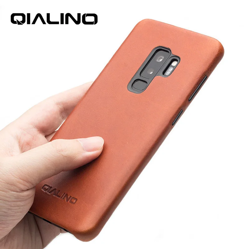 QIALINO чехол из натуральной кожи для samsung S9 Plus Galaxy ультратонкий мобильный телефон