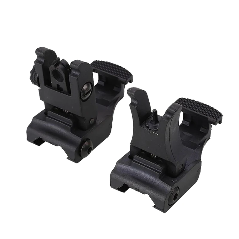 

Folding Tactical Flip Up Sight Rear Front Sight Mount Set For Picatinny Rails/Weaver