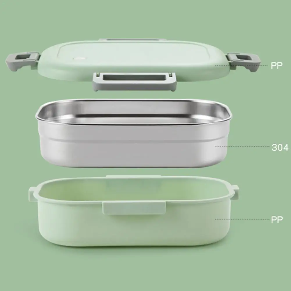 Двойной Изолированный Ланч бокс из нержавеющей стали Подкладка Bento box окружающей