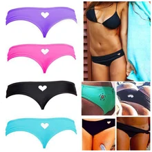 

2018 Heart cut out Beachwear Bikini Bottom Swimwear bottoms thong sexy swimsuit shorts 4 Colors single-piece swimming trunks
