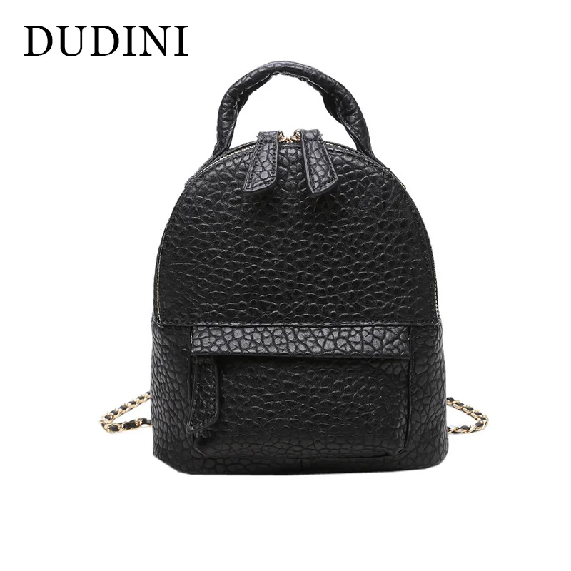 DUDINI Korean Fashion Tide Backpacks Simple Mini Dual Use School Bag For Teenagers Small Women Travel