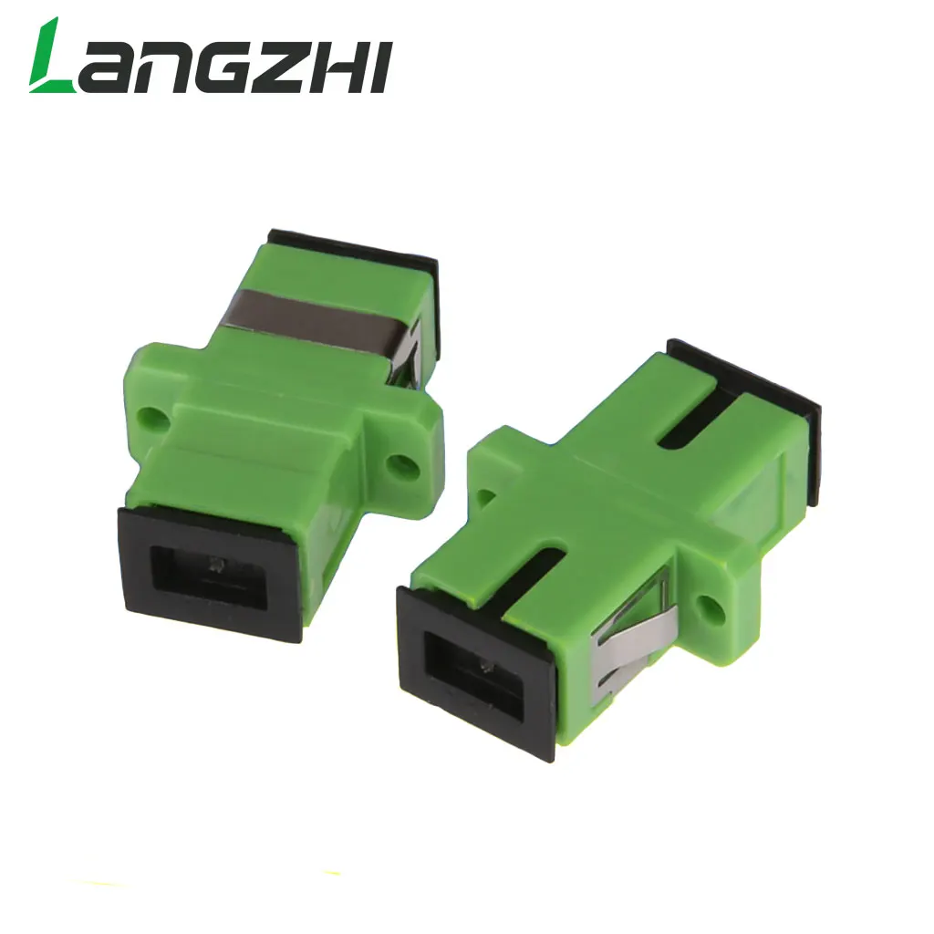 

500pcs NEW Hot LANGZHI Split Telecom Grade SC/APC Optical Fiber Connector Adapter Coupler Flange Special wholesale TO Russia