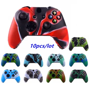 

10pcs Durable Camouflage Camo Silicone Gel Guards Soft sleeve Skin Grip Cover Case For Microsoft Xbox One 1 Controller Protector