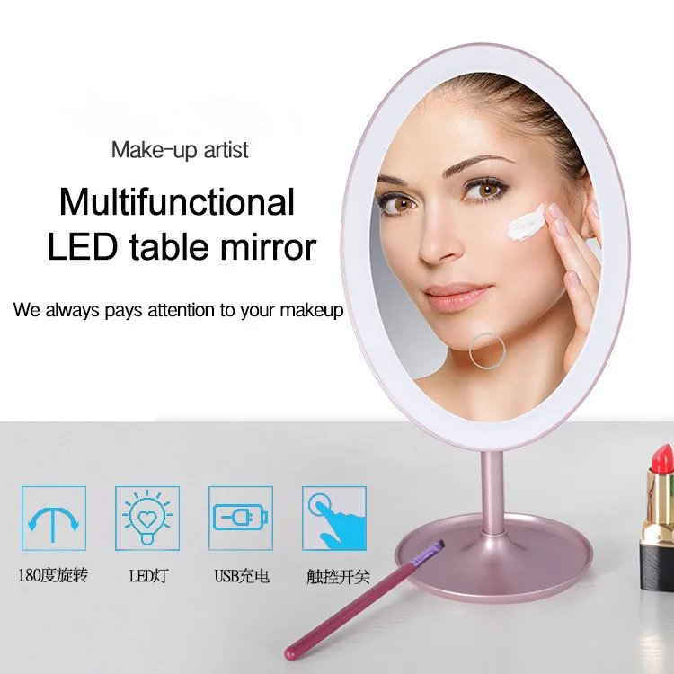 cheap USB LED table mirror 3 levels Dimming makeup mirror fill light cosmetic mirrors For Dresser