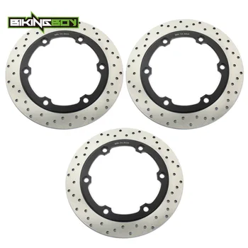 

BIKINGBOY Front Rear Brake Disks Discs Rotors For Honda VF500F 1984 1985 1986 1987 VF 500 F Replacement Motorcycle 3pc 256mm