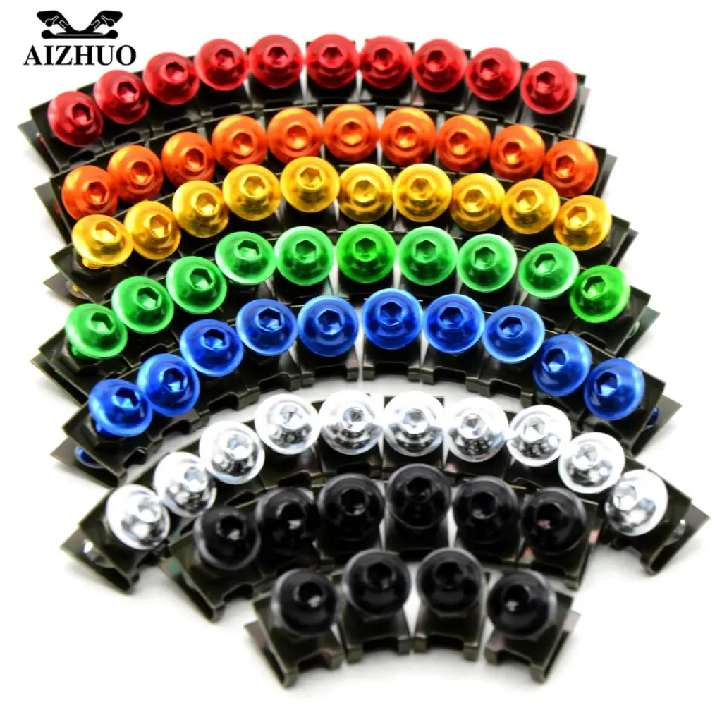 10pcs 6mm Universal Motorcycle Fairing Bolts FOR YAMAHA MT-03 YZF R25 YZF R3 YBR 125 YZF R15 KAWASAKI ZX9R ZX10R ZZR ZXR NINJA