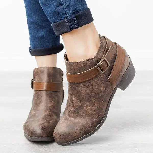 WENYUJH Men's Shoes Boots Buckle Zipper Leather Pointed Leather Shoes Fashion Buckle Shoes Casual Shoes Men's 2019 New Fashion