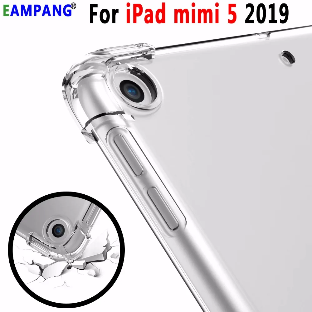 

Ultra Slim Case for Apple iPad Mini 5 2019 7.9 A2133 A2124 Cover Tpu Silicon Transparent Soft Shockproof Funda Capa Coque + Pen