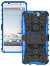 200pcs Shockproof Kickstand font b Rugged b font Hybrid Armor Combo Stand Case For HTC One