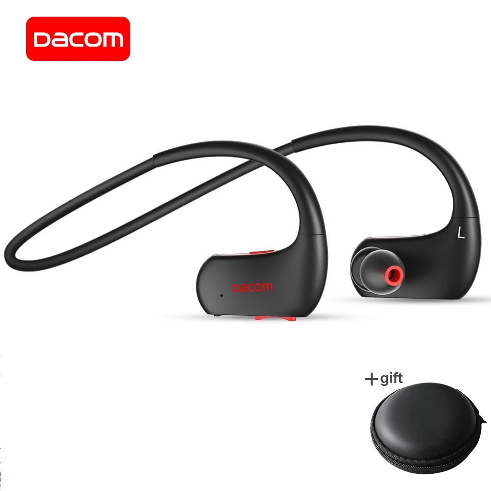 DACOM L05 Bluetooth наушники Спортивная гарнитура бас звук беспроводные наушники IPX7 водонепроницаемые наушники для бега для samsung iPhone - Цвет: Красный