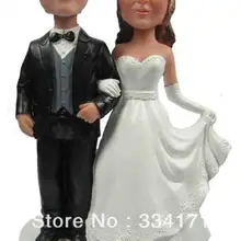 Экспресс, персонализированная кукла с качающейся головой для свадьбы, подарочное свадебное украшение, кукла из полирезины на заказ