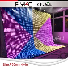 14ft* 14ft Горячее предложение светодиодный видео мерцающий занавес профессиональное сценическое освещение P5 кейс