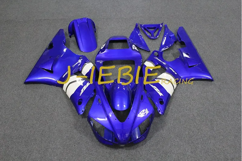 

Blue white Injection Fairing Body Work Frame Kit for Yamaha YZF 1000 R1 1998 1999