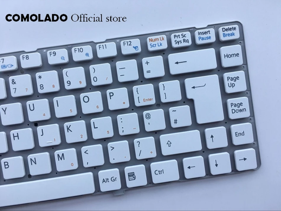  UK Laptop keyboard For Sony Vaio VGN-NW White without frame Keyboard UK Layout