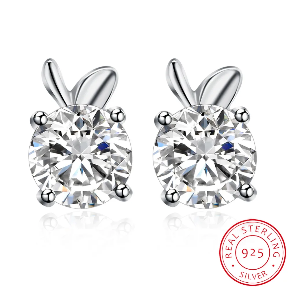 

It is silver certificate!Solid 925 Sterling Silver earrings for women gifts Zircon stud earings jewelry brincos femme jewellery