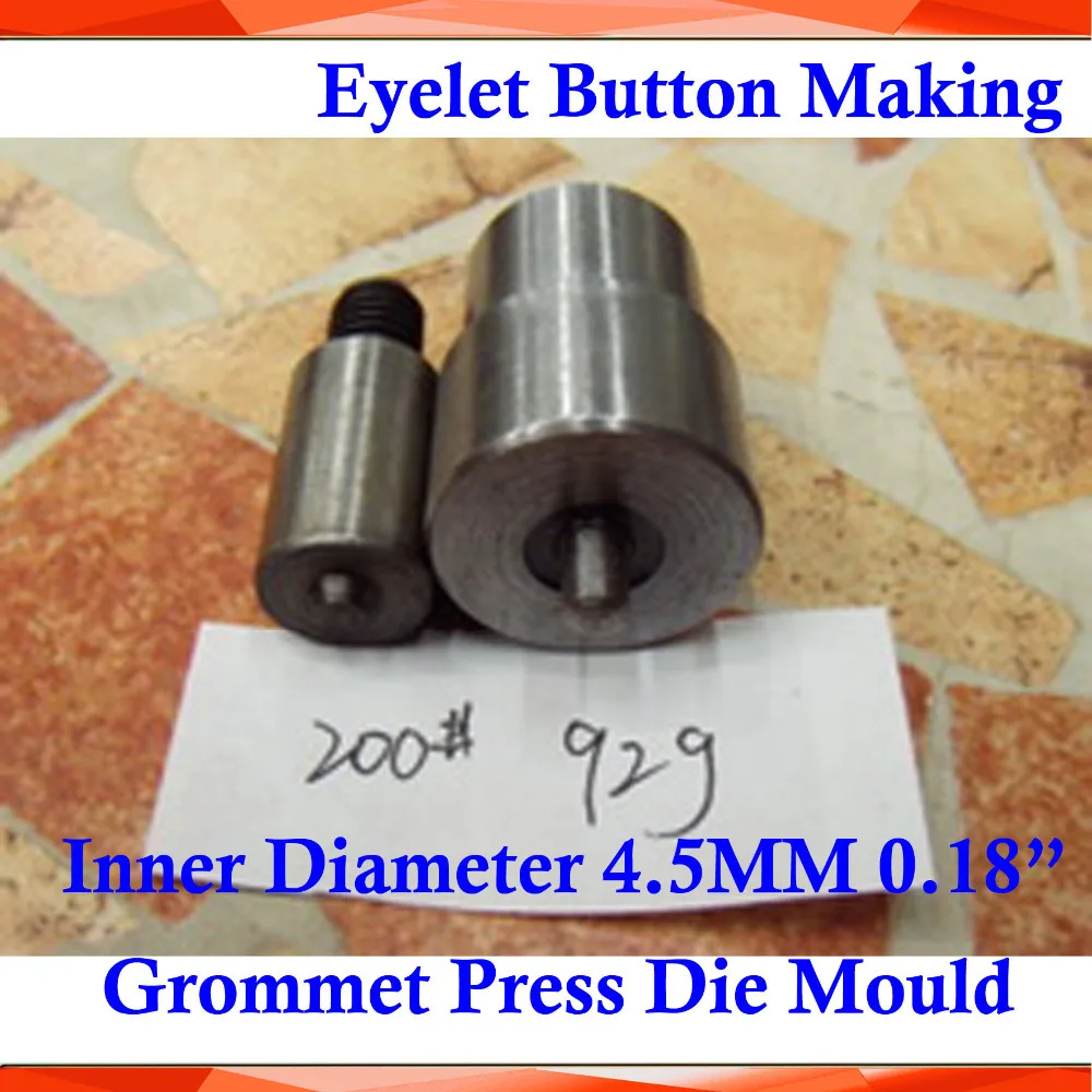 

BRAND NEW Metal Steel Die Mould Inner Diameter 4.5MM 0.18" 200# for Manual Grommet Press Machine Button Banner Sign Making