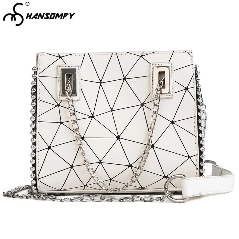 

2018 chain lattice Women bags fashion female handbags tide wild Messenger bag chain package girl small shoulder Bags