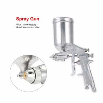 

F75 Air Painter Spray Gun Pneumatic 1.5mm Nozzle 400ML Airbrush Sprayer Painting Atomizer Tool With Hopper For Painting Cars