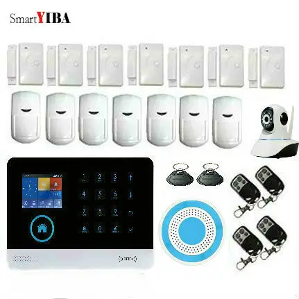 

SmartYIBA IOS Android APP Control 3G Security Alarm System WIFI Wireless Alarma With HD Camera PIR Infrared Motion Alarm Sensor