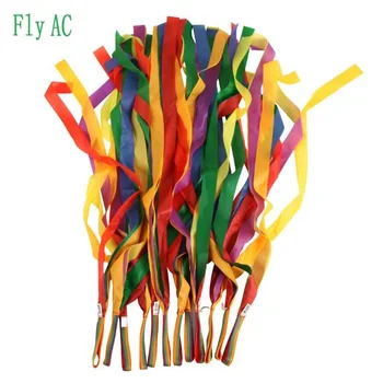 

[Fly AC] High quality Ribbon Gymnastics Dance Dancer Toys Outdoor Games For Children Kids Sport Toys gift 12pcs/lot