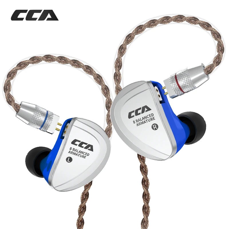 

CCA C16 8BA Drive Units In Ear Earphone 8 Balanced Armature HIFI Monitoring Earphone Headset With Detachable 2PIN Cable CCA C10