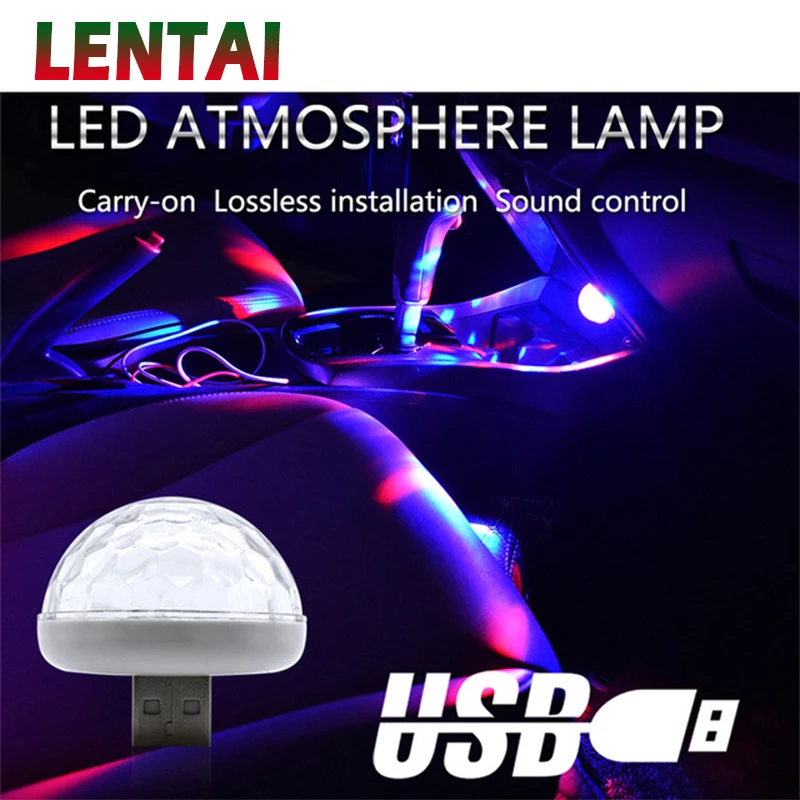 

LENTAI For BMW e46 e39 e90 e60 e36 f30 f10 e30 x5 e53 f20 Alfa Romeo 159 147 Saab 1PC Car LED USB Atmosphere Light Colorful Lamp