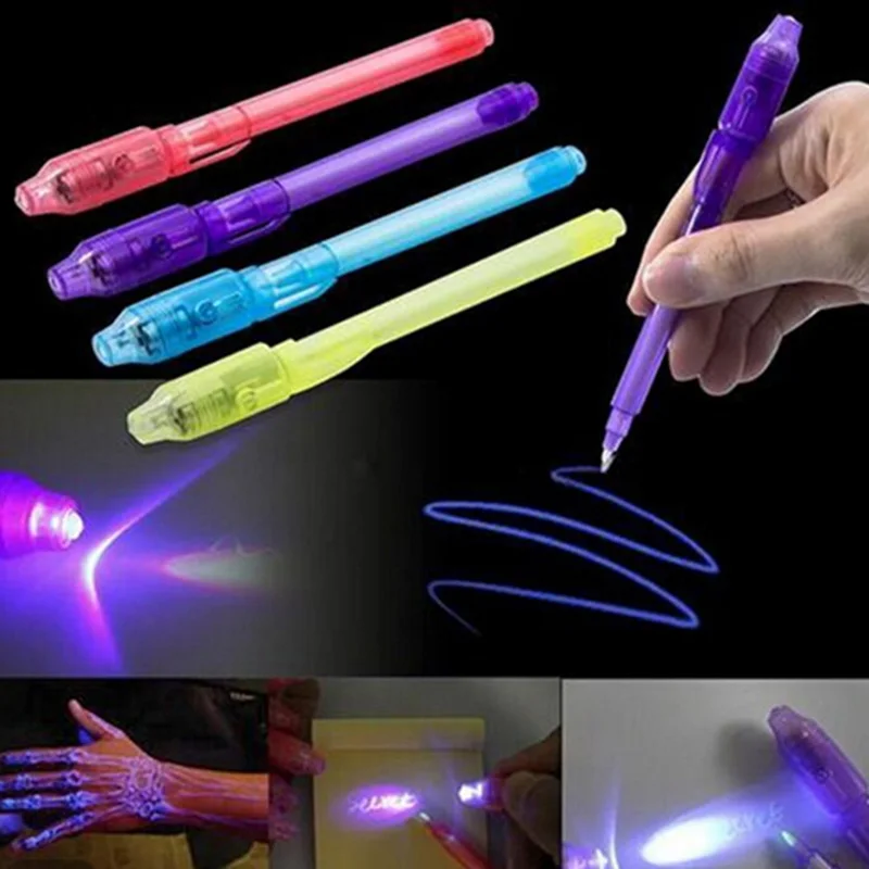 Creative Magic UV Light Invisible Ink Pen Funny Highlighter Marker Pen Students Gift Novelty