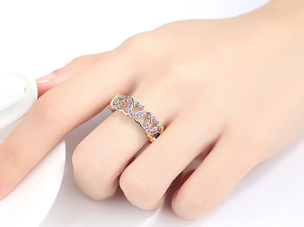 Colorful Heart-shaped Ring 7