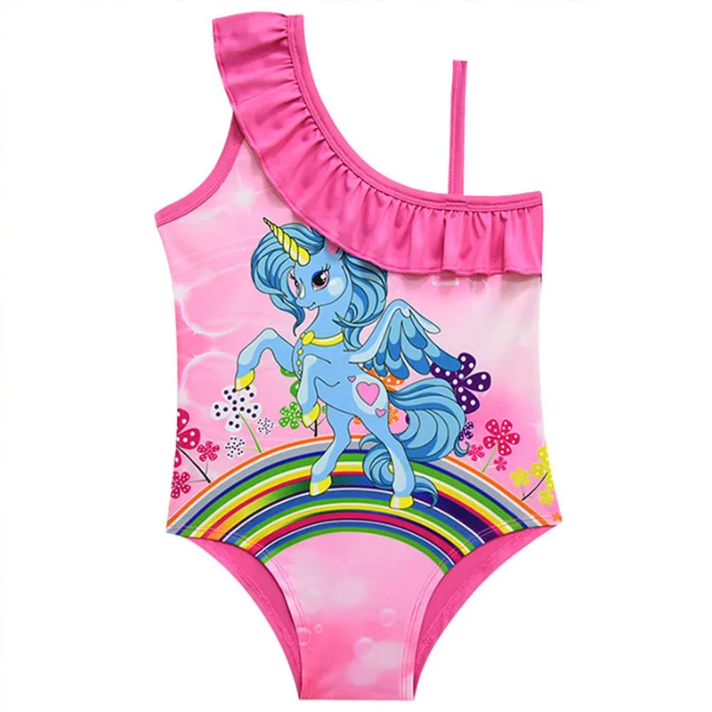 

2018 Unicorn Girls Swimsuit One Piece 2-10 Years Children's Swimwear Unicorn Baby Girls Swim Bathing Suit Summer Beachwear CZ893