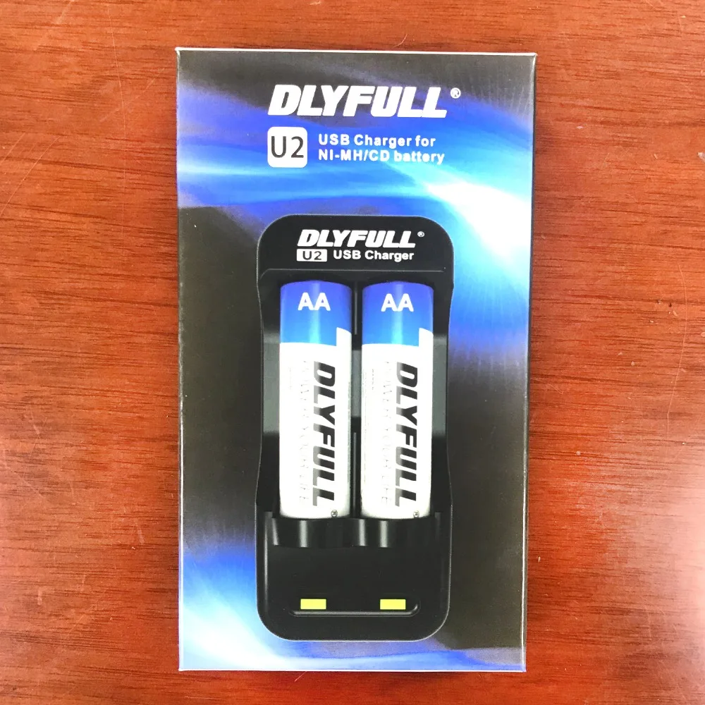 Dlyfull U2 Батарея Зарядное устройство 2 слота ni cd плеер для 1 v AA AAA с светодиодный USB