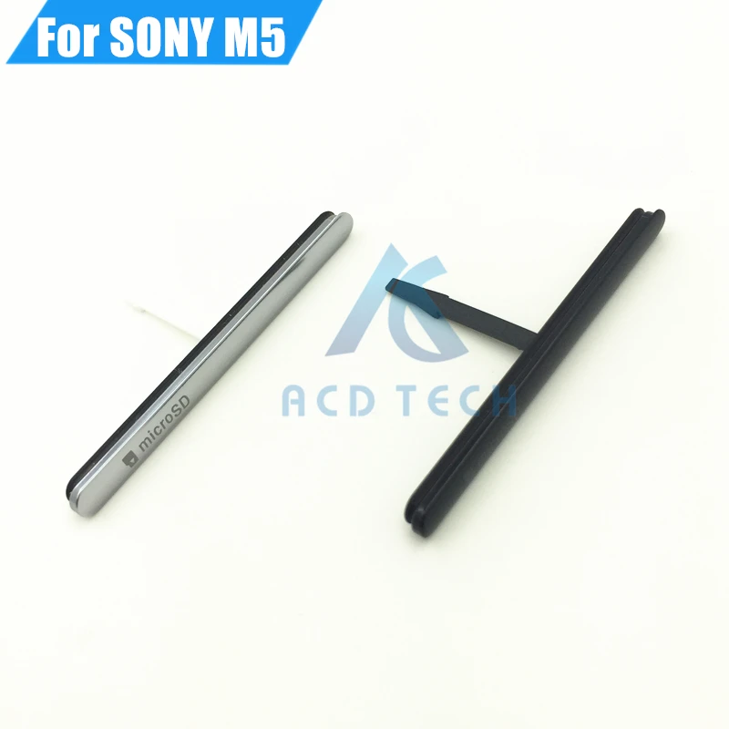 Водонепроницаемый MicroSD карты Порты и разъёмы слот SIM карты без рисунка с защитой от пыли для Sony Xperia M5 e5603 e5606 e5653 M5 Dual