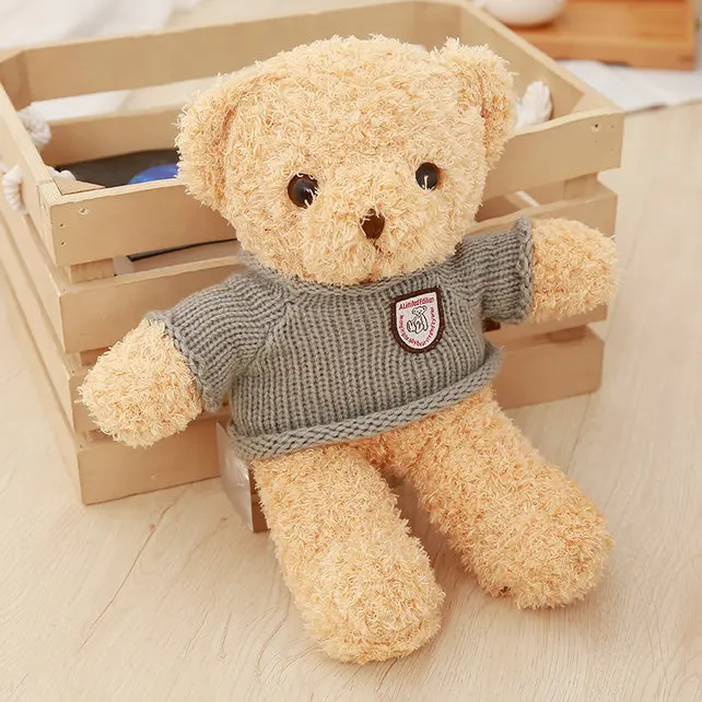 1 шт. 30 см милый плюшевый мишка плюшевые игрушки мягкие животные медведь с одеждой Kawaii куклы для детей Детские подарок на день Святого Валентина
