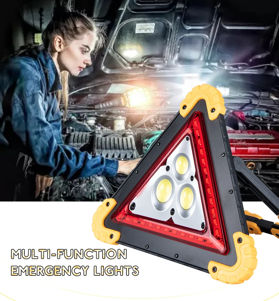 Portable 30W 50W COB Lantern LED Flashlight Torch Powerful Emergency Safety Work Light Car Inspection Repair Handheld Work Lamp (1)