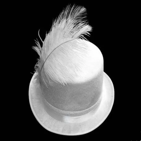 2 Цвета танцевальная шляпа черная мягкая фетровая шляпа для мужчин винтажная Трилби Белая Шляпа Волшебника топ шляпа принадлежности для представления
