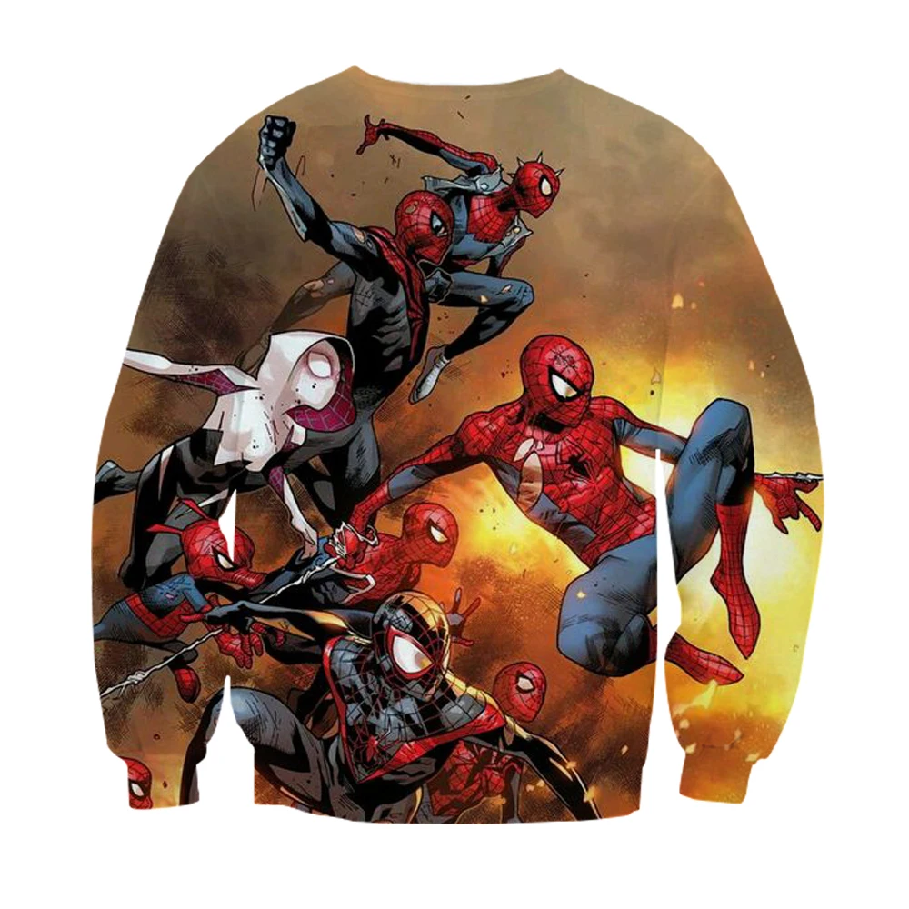 Sweatshirts Hoodie Men Spiderman Printed Streetwear Sweatshirt Teens Boys Cartoon Hip Hop Ulzzang Clothes Oversized Tracksuits