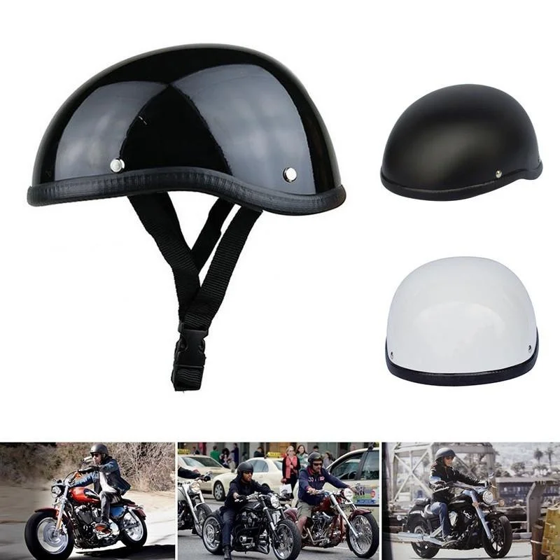 

Dropshipping Half Face Vintage Motorcycle Helmet Retro German Kask,Cafe Racer,Scooter,Cruiser,Chopper,Matte black,EPS lining