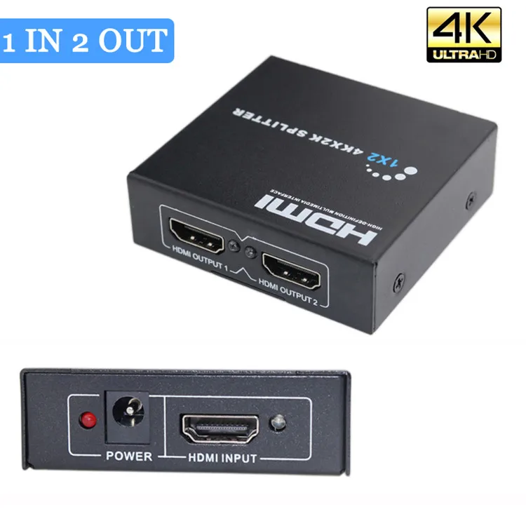 HDMI коммутатор 1X4 1 в 4 Выход HDMI сплиттер усилитель 1X2 1 в 2 выход Поддержка HDCP 1080P 4 к/2 к 3D для HDTV DVD PS4 Xbox - Цвет: 1 In 2 Out