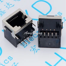 100 шт./лот RJ45 разъем 58 полпачки 56-8P8C полу Экранирование половина пакет тип сетевой разъем защиты оболочки