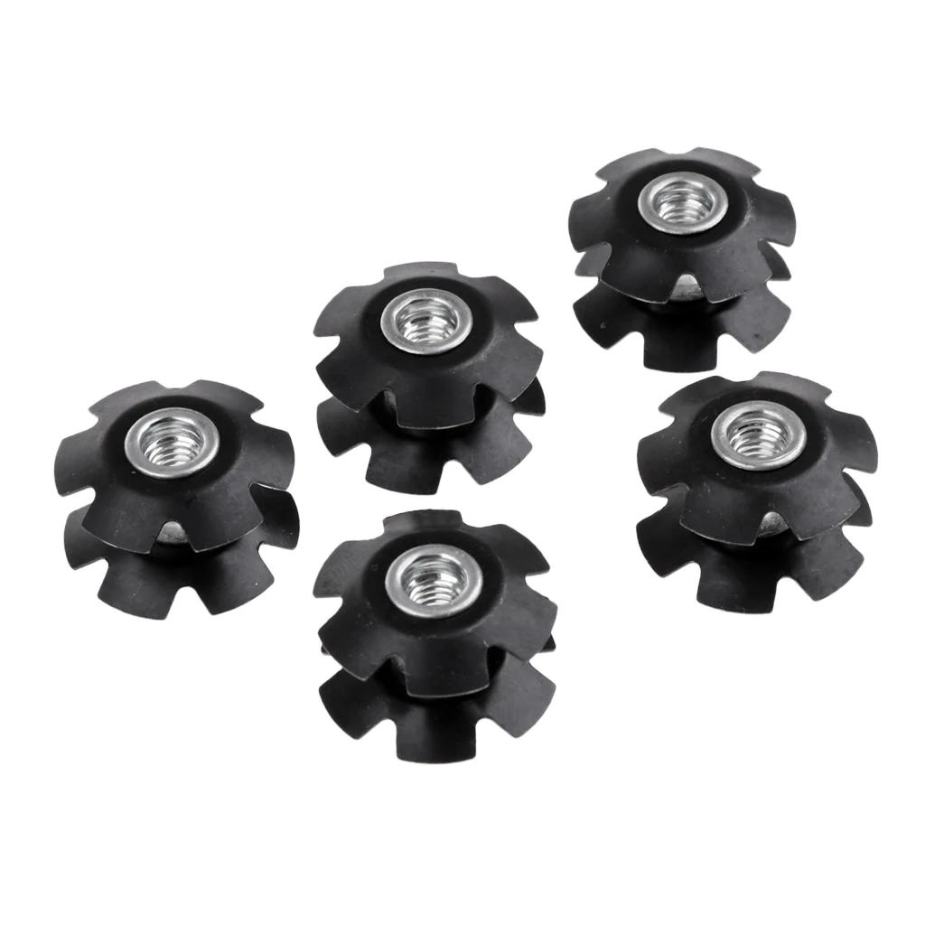 5Pcs Bike Fork Stem Headset Top Cap Bicycle Headset Star Nut for MTB Bikes Aluminium Alloy Fangled Nut