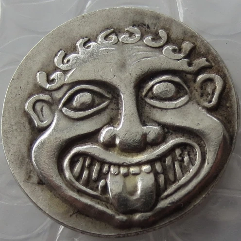 G(21)Greek Silver Coin, THRACE AR Tetradrachm gorgona Copy Coin