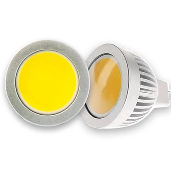 オンライン 12ボルトmr16ベースcob調光対応ledスポットライト電球3ワット5ワット7ワットハイパワーランプenegy省1ピース白または暖かい白いjq