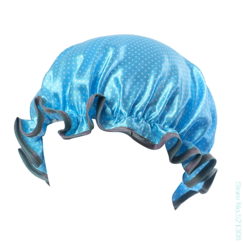 Удобная детская шапочка для душа, детская Водонепроницаемая эластичная шапочка для ванной, защита для мытья волос, защита для детей, Прямая поставка - Цвет: Синий
